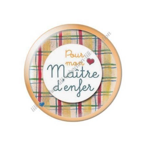 Cabochon résine a coller 25 mm maître s34 