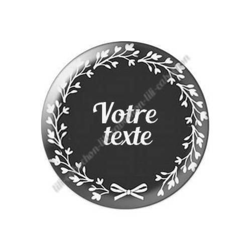 Cabochon résine a coller 25 mm à personnaliser avec votre texte ref f13 