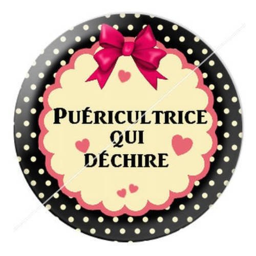 Cabochon résine a coller 25 mm puéricultrice 22 