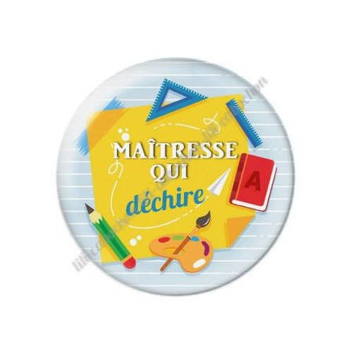 Cabochon résine a coller 25 mm maîtresse t66 