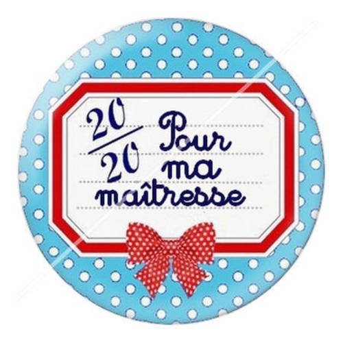 Cabochon résine a coller 25 mm maîtresse e2 