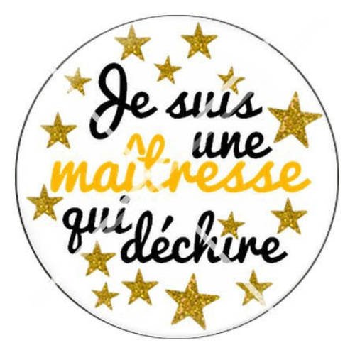 Cabochon résine a coller 25 mm pour ma maîtresse qui déchire 14 