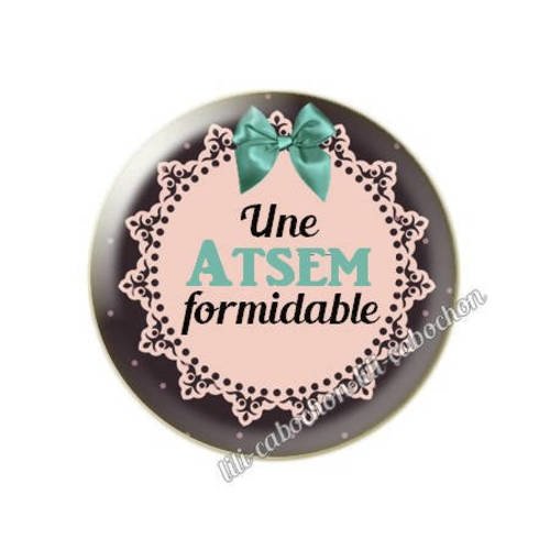 Cabochon résine a coller 25 mm pour atsem m68 