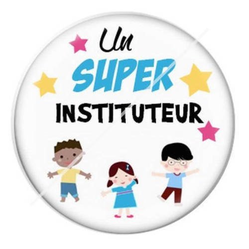 Cabochon résine a coller 25 mm pour institutrice instit 15 