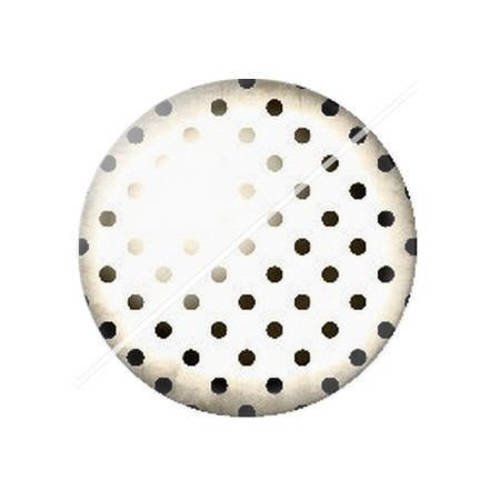Cabochon résine a coller 25 mm mamzelle coco pois 14 