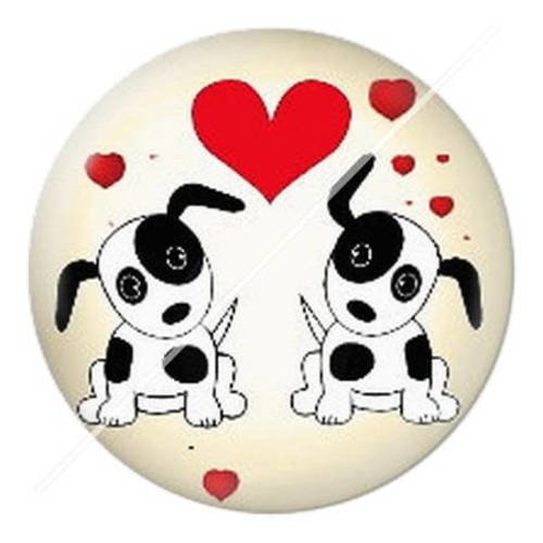 Cabochon résine a coller 25 mm love 4 