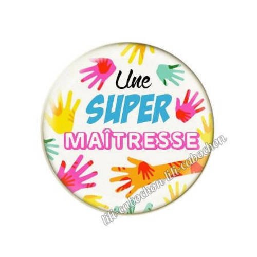 Cabochon résine a coller 25 mm maîtresse ab3 