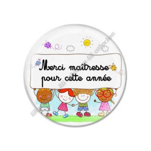 Cabochon résine a coller 25 mm maîtresse t69 