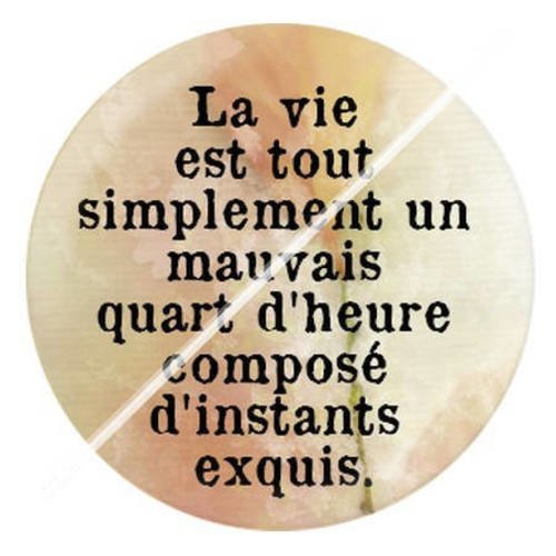 Cabochon résine a coller 25 mm citation 9 