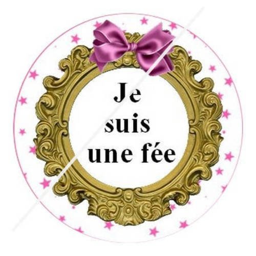 Cabochon résine a coller 25 mm fée étoiles 6 