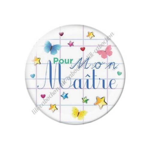 Cabochon résine a coller 25 mm maître k46 