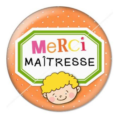 Cabochon résine a coller 25 mm maîtresse f4 