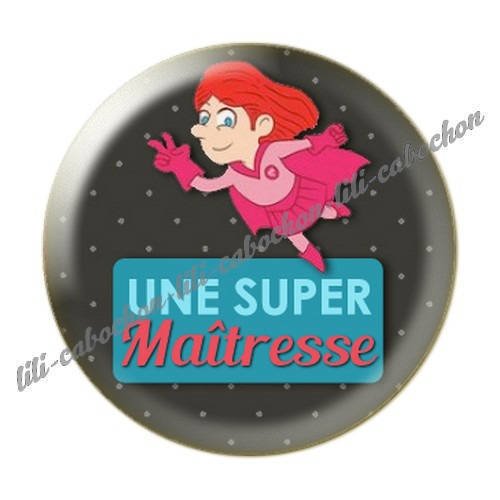 Cabochon résine a coller 25 mm maîtresse i45 