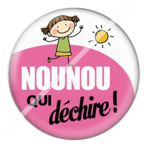 Cabochon résine a coller 25 mm pour nounou d2 