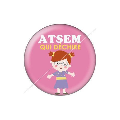 Cabochon résine a coller 25 mm atsem j1 