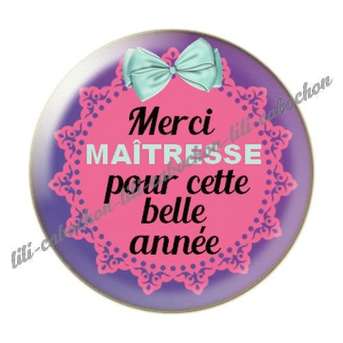 Cabochon résine a coller 25 mm maîtresse i48 