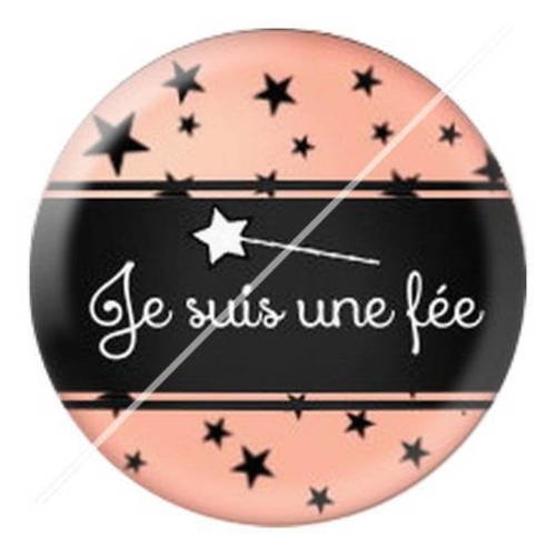 Cabochon résine a coller 25 mm fille fille étoile fée 5 