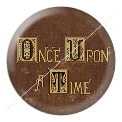 Cabochon résine a coller 25 mm once upon a time 1 