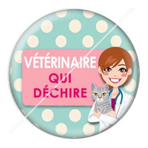 Cabochon résine a coller 25 mm vétérinaire 4 