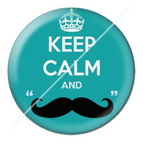 Cabochon résine a coller 25 mm keep calm 2 