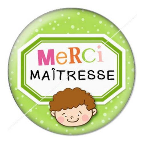 Cabochon résine a coller 25 mm maîtresse f6 