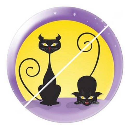 Cabochon résine a coller 25 mm  motifs chat lune 9 