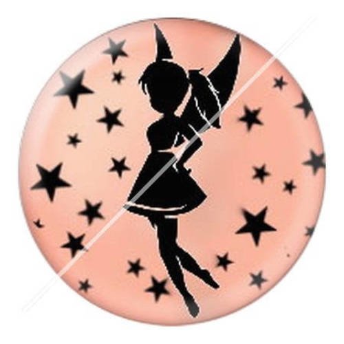 Cabochon résine a coller 25 mm fille fille étoile fée 6 
