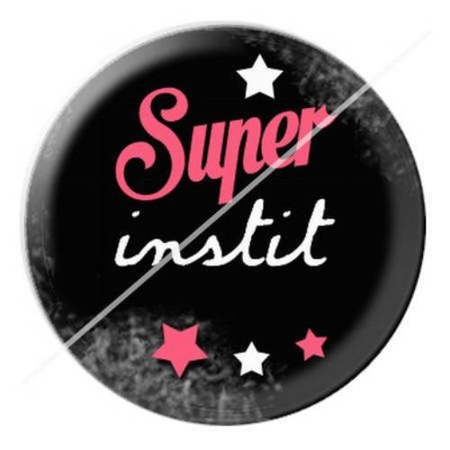 Cabochon résine a coller 25 mm pour institutrice instit 25 