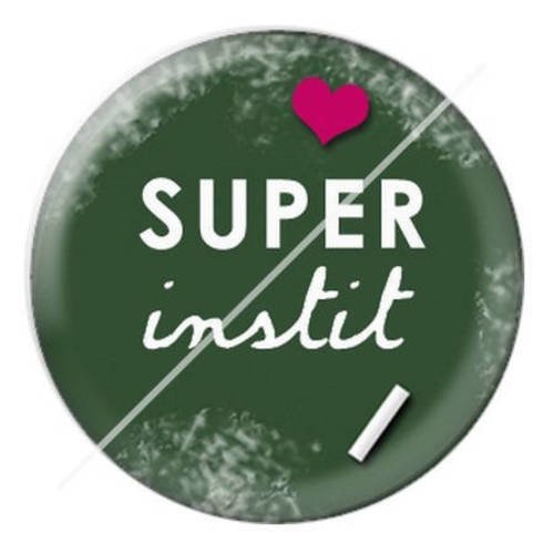 Cabochon résine a coller 25 mm pour institutrice instit 24 