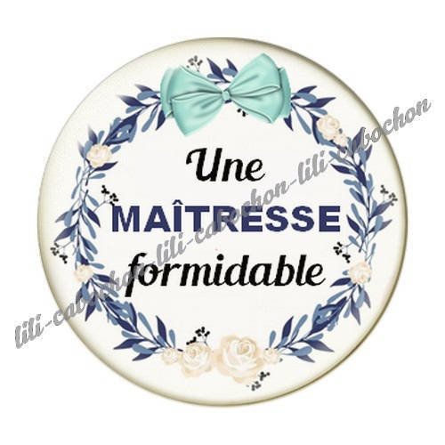 Cabochon résine a coller 25 mm maîtresse i56 