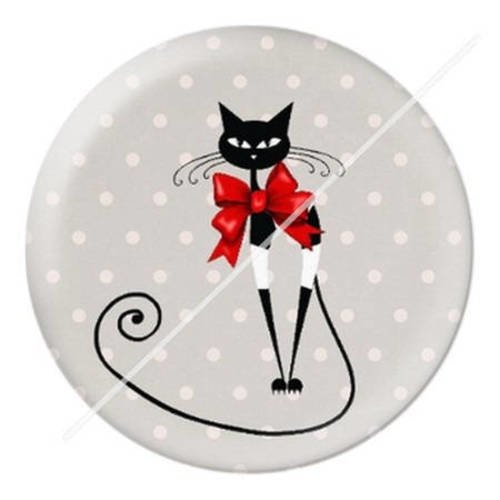 Cabochon résine a coller 25 mm  motifs chat s2 