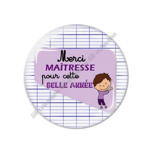 Cabochon résine a coller 25 mm maîtresse t79 