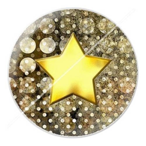 Cabochon résine a coller 25 mm étoile fée1 