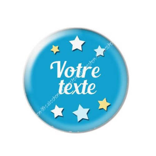 Cabochon résine a coller 25 mm à personnaliser avec votre texte ref f29 