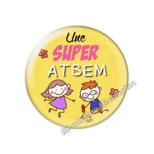 Cabochon résine a coller 25 mm pour atsem m9 