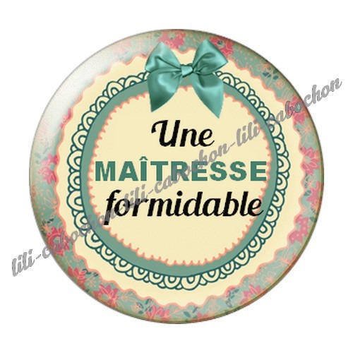 Cabochon résine a coller 25 mm maîtresse i60 