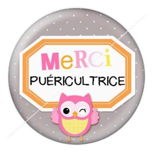 Cabochon résine a coller 25 mm puéricultrice 3 
