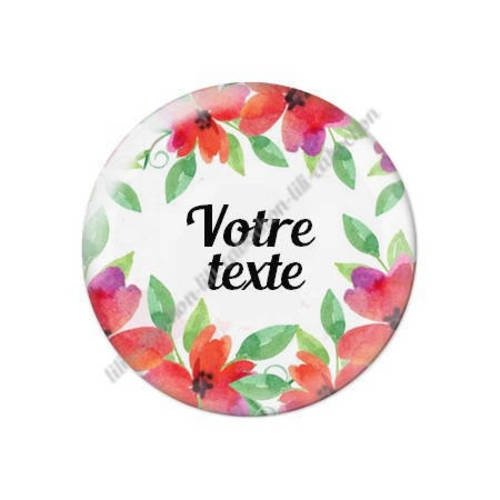 Cabochon résine a coller 25 mm à personnaliser avec votre texte ref f82 