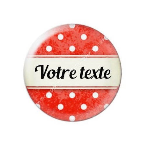 Cabochon résine a coller 25 mm à personnaliser avec votre texte ref f43 