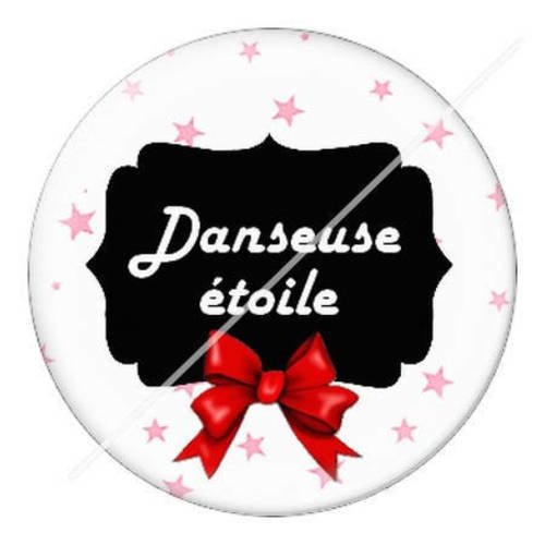 Cabochon résine a coller 25 mm danseuse étoile 1 