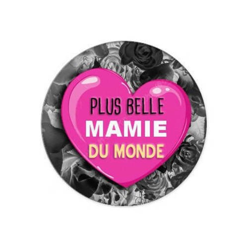 Cabochon résine a coller 25 mm pour mamie f36 