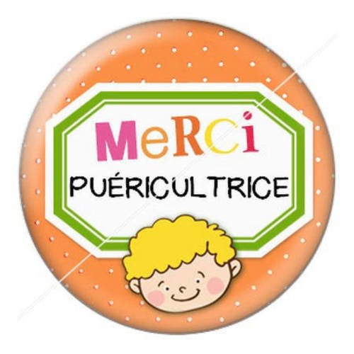 Cabochon résine a coller 25 mm puéricultrice 4 