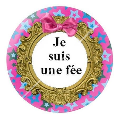 Cabochon résine a coller 25 mm fée étoiles 15 