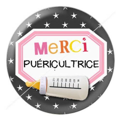 Cabochon résine a coller 25 mm puéricultrice 5 