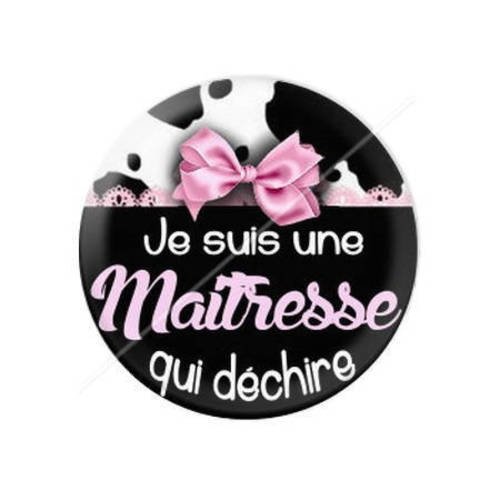 Cabochon résine a coller 25 mm maîtresse f2 