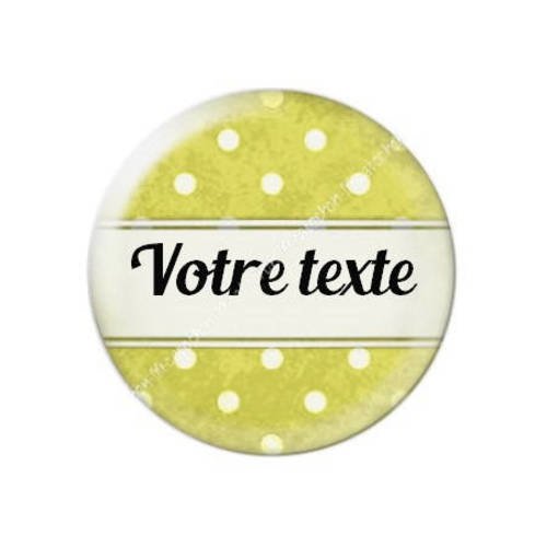 Cabochon résine a coller 25 mm à personnaliser avec votre texte ref f45 