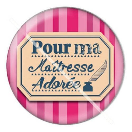 Cabochon résine a coller 25 mm pour maîtresse a15 