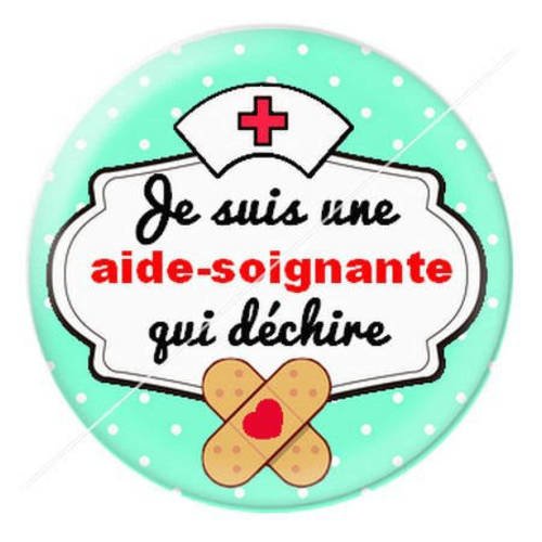 Cabochon résine a coller 25 mm aide-soignante 12 