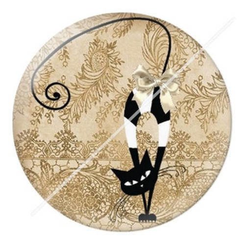 Cabochon résine a coller 25 mm  motifs chat s5 