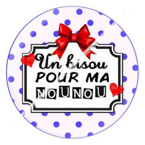 Cabochon résine a coller 25 mm pour nounou 5 